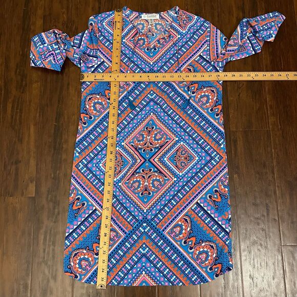 Coolibar Oceanside Tunic Dress Multi Geometric UPF 50+ Swim Coverup - Picture 10 of 11
